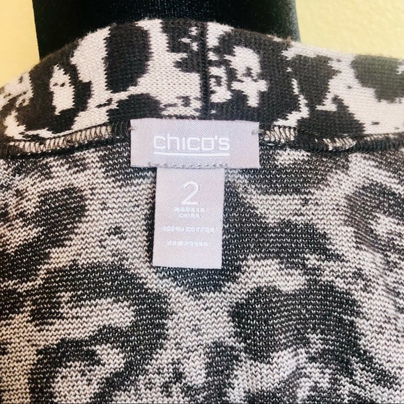 Chicos Animal print Ombre Sweater - Picture 3 of 7